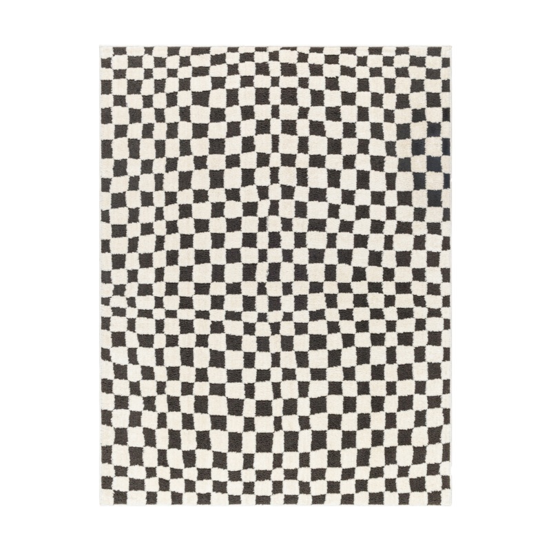 Floyd Black Checkered Rug