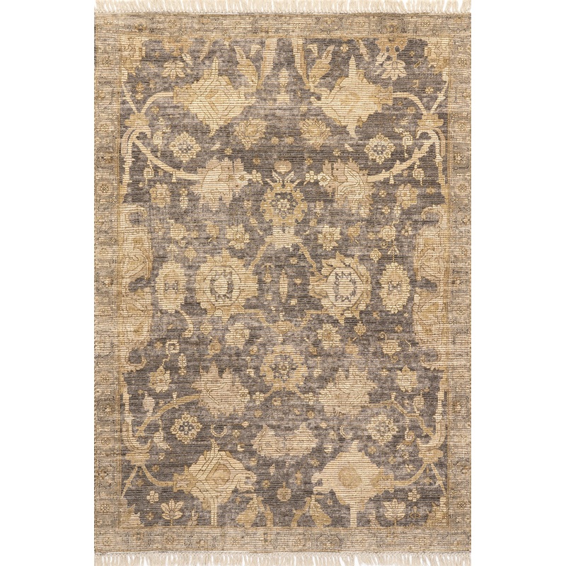Marigold Tasseled Rug | Dark Brown