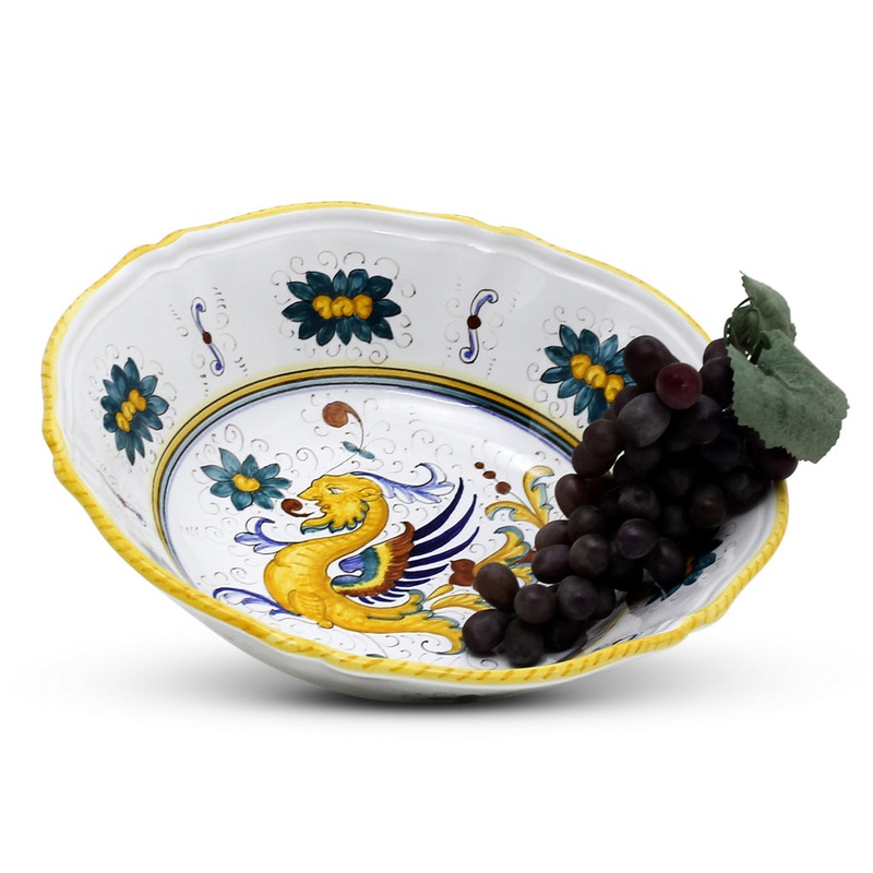 RAFFAELLESCO CLASSICO: Large Serving Salad Pasta bowl with fluted rim