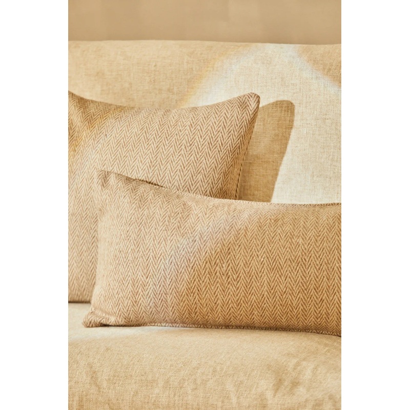 Funda de cojn de lana beige Montana
