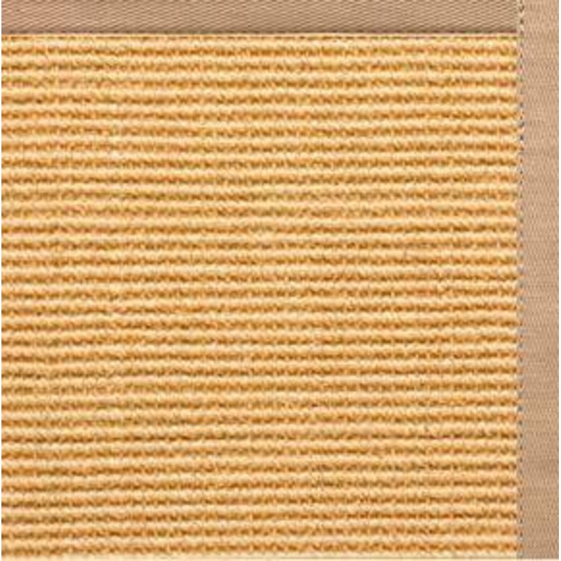 Tan Sisal Rug with Straw Cotton Border