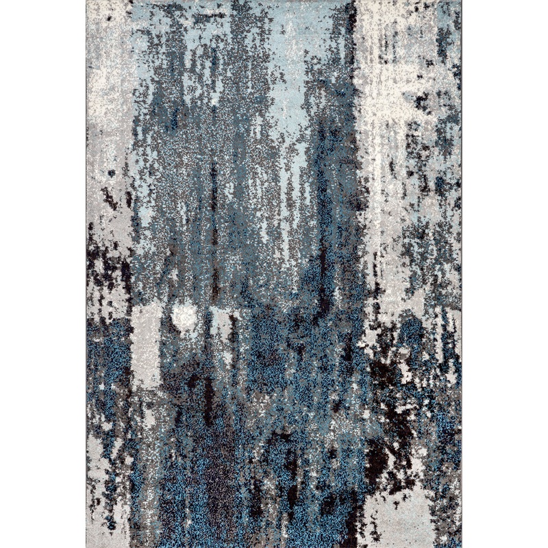 Winter Abstract Rug | Teal