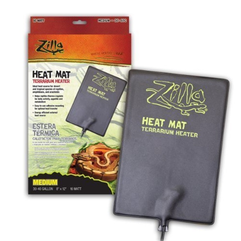 Zilla Heat Mat Terrarium Heater, Black, Mini, 1-5 Gallon, 4-Watt, 4 x 7 Inches