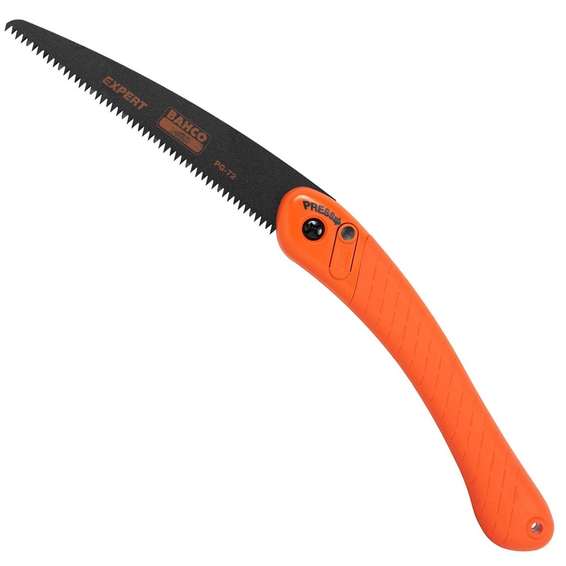 Bahco Folding Outdoor Garden Pruning Metal Hand Saw, Orange, 15.5″