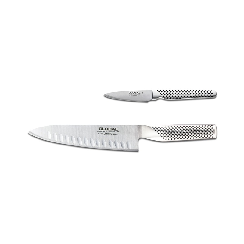 Global Classic 2 Piece Cook’s and Paring Knife Set, G-7846