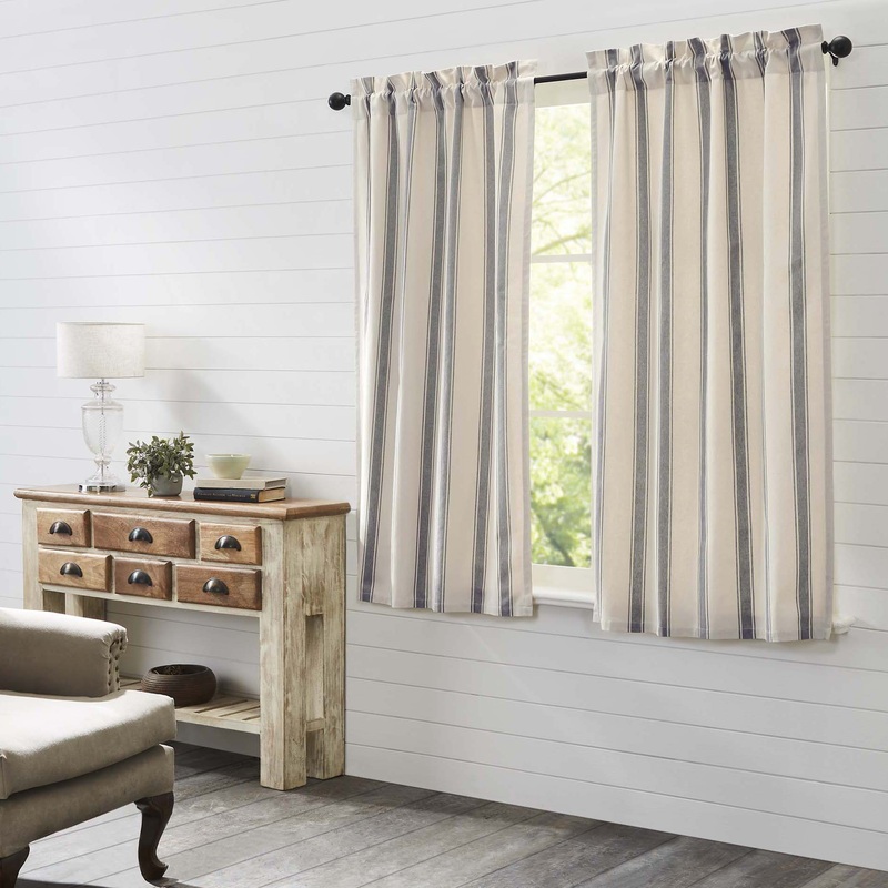 Grace Grain Sack Stripe Short Panel Set of 2 63×36