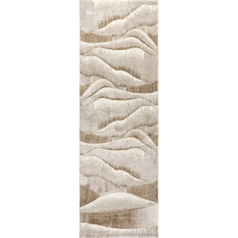 Pahad Abstract Washable Rug | Beige