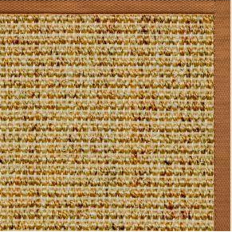 Spice Sisal Rug with Caramel Cotton Border