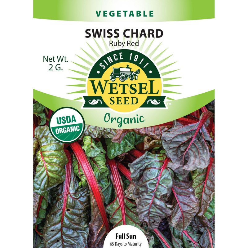 Wetsel Seed Organic Ruby Red Swiss Chard Seed