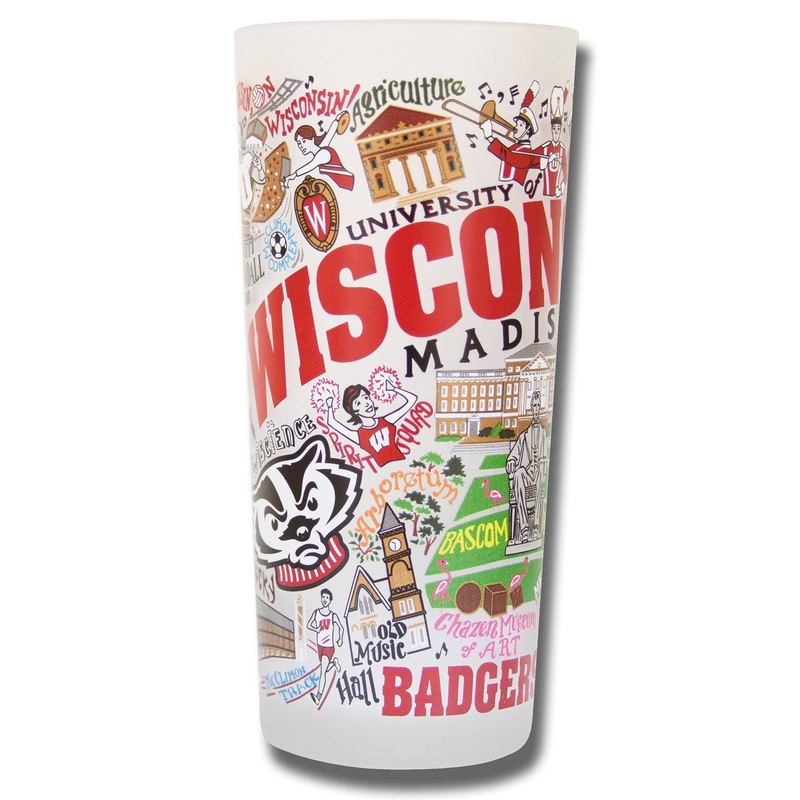 Wisconsin, University of Collegiate Drinking Glass