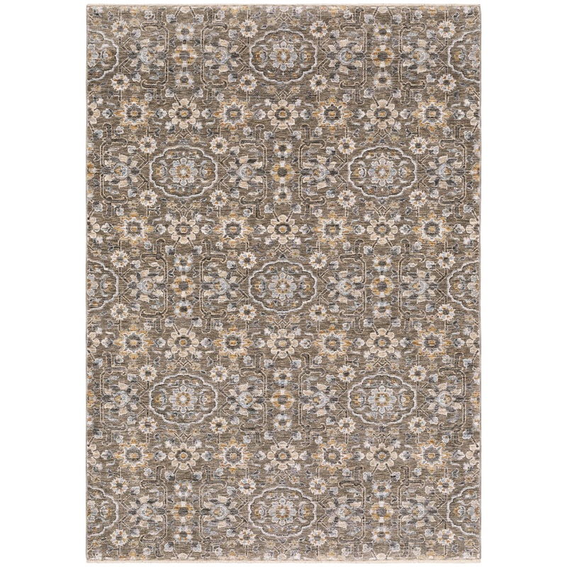 Maharaja Grey Tan Traditional Oriental Indoor Rug