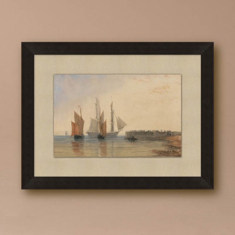 “Boats at Dawn” Framed Art Print