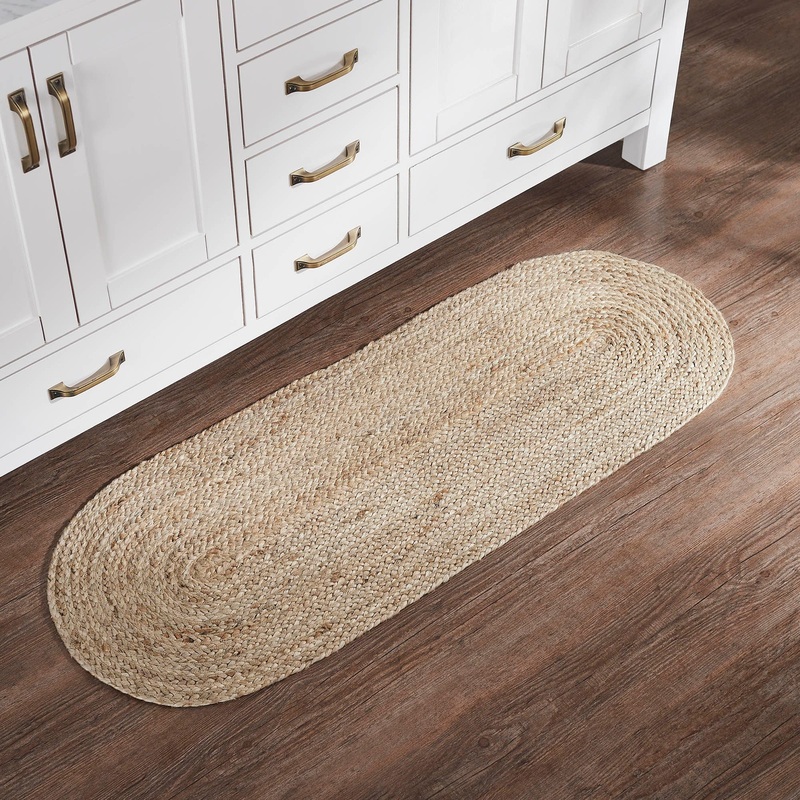 Natural Jute Rug Oval w/ Pad 17×48