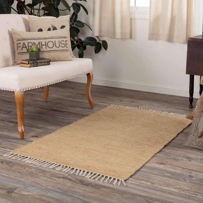 Burlap Natural Chindi/Rag Rug 36×60