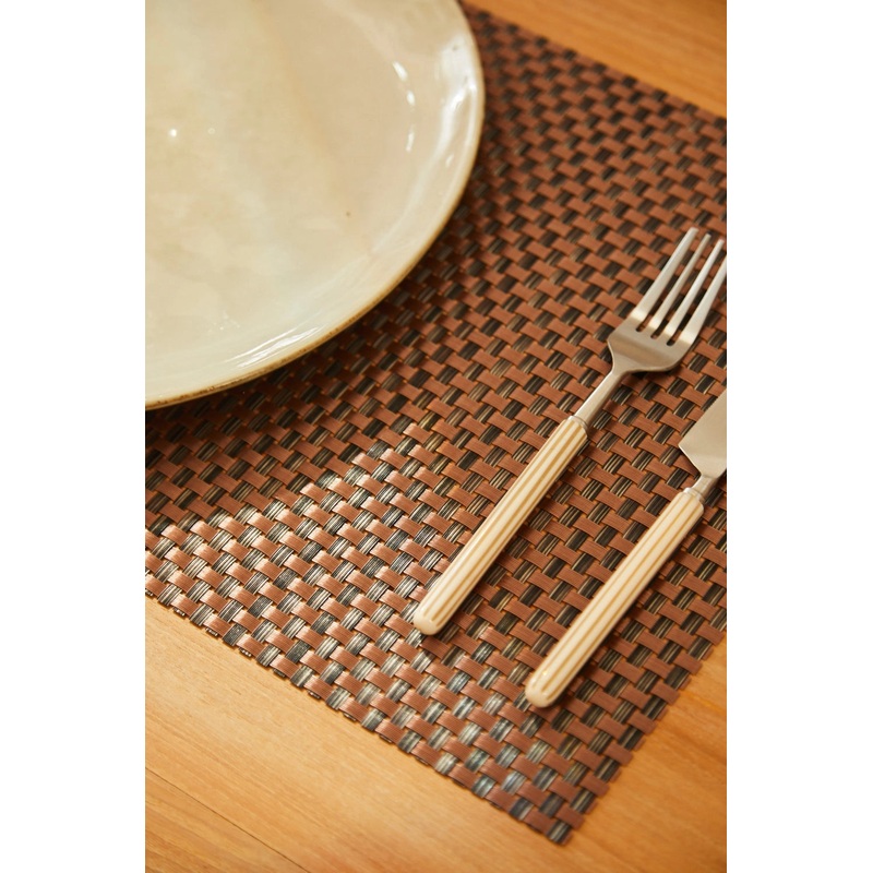Mantel individual antimanchas trenzado tierra Pla