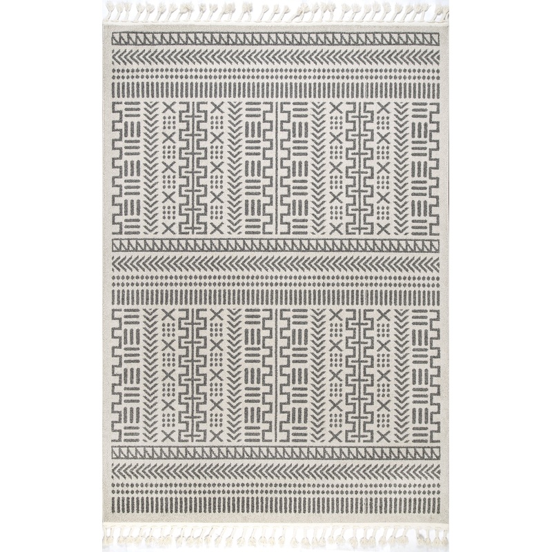 Stripes Tassel Rug | Beige