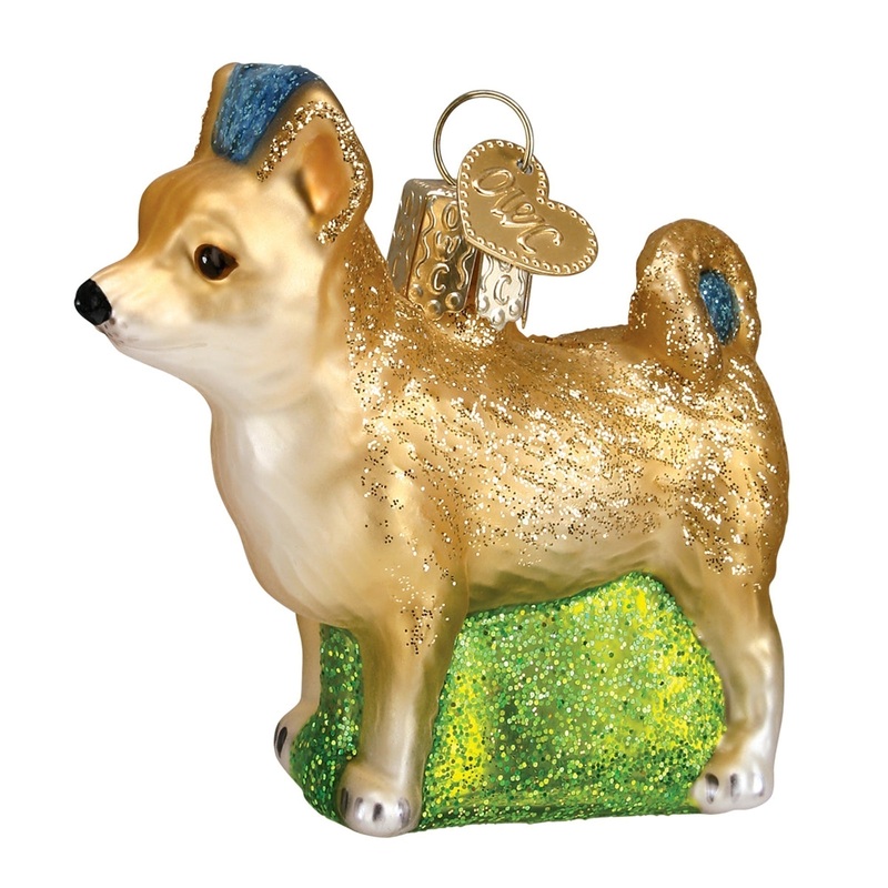 Old World Christmas Hanging Glass Tree Ornament, Chihuahua