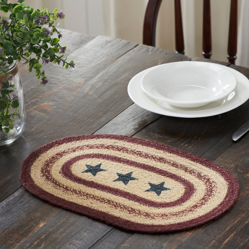 Potomac Jute Placemat Stencil Stars 10×15