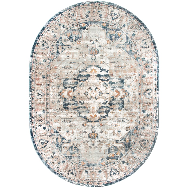Winged Cartouche Rug | Grey