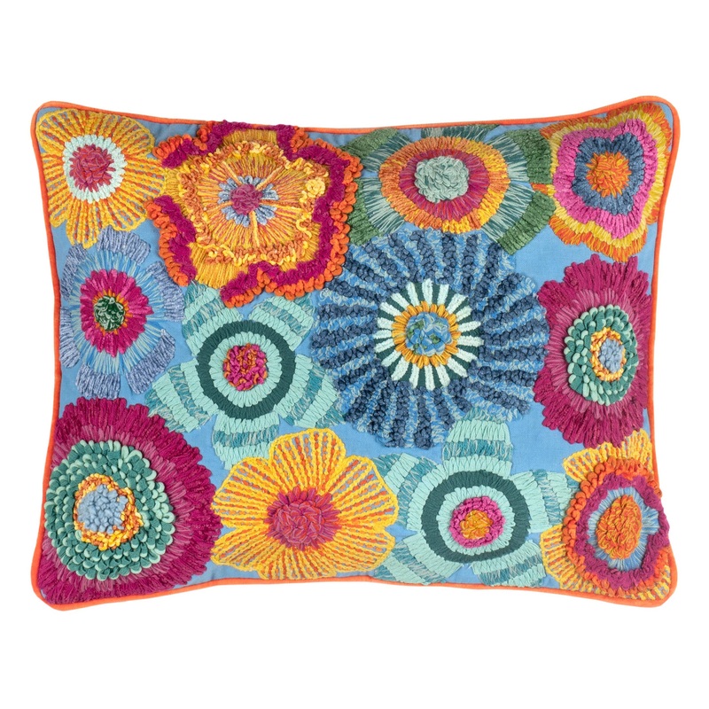 Bramble Embroidered Decorative Pillow Cover | Multi