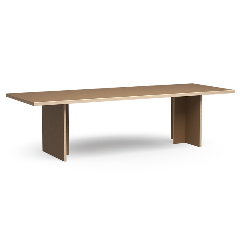 Dining Table Brown Rectangular 280cm