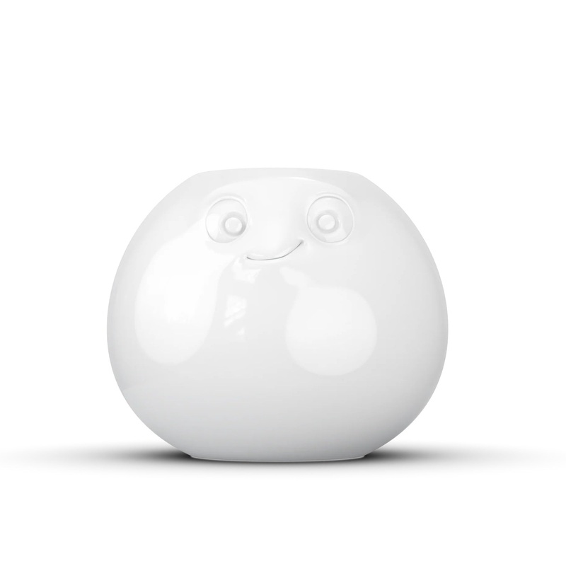 Porcelain Flower Vase, Amused Face