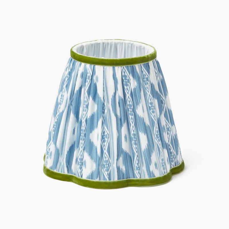 Blue & Green Ikat Lampshade (18cm)