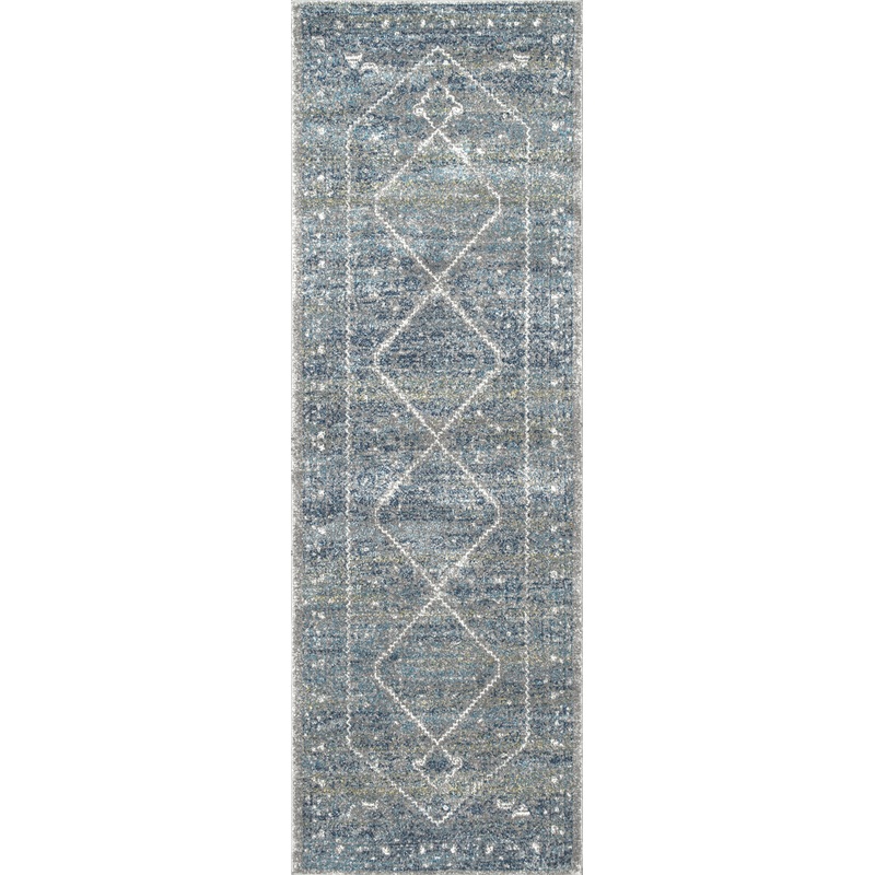 Bridget Diamond Medallion Rug | Blue