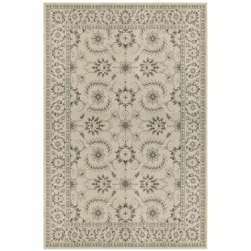 Richmond Ivory Grey Traditional Oriental Indoor Rug