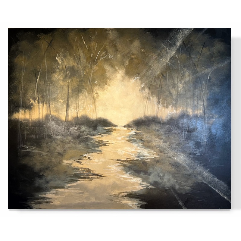 “Sunrise in the Woods”