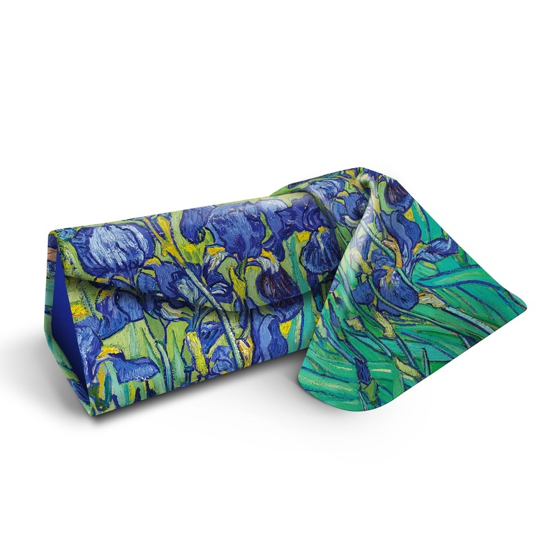 Folding Glasses Case – Vegan, Trifold, van Gogh Irises