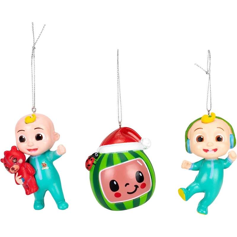 Kurt Alder Cocomelon Blow Mold Ornament Set 3-Piece Set, 3″