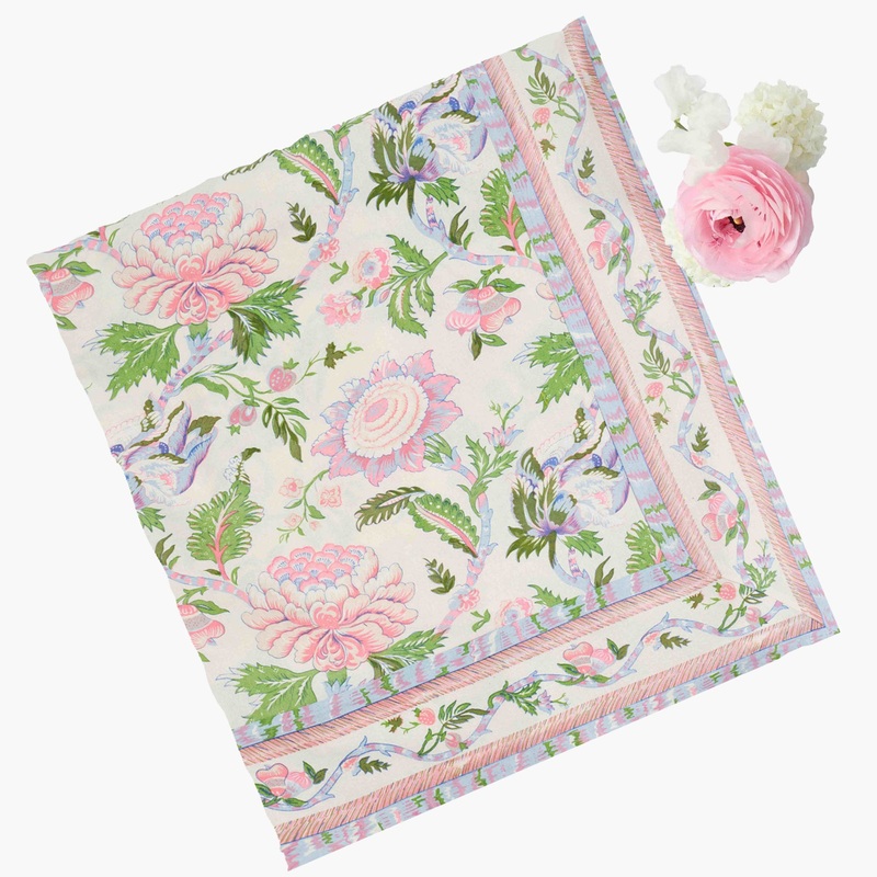 Pink Peony Tablecloth