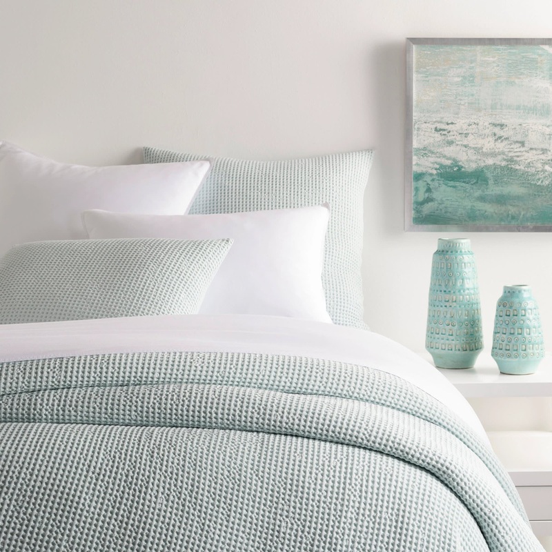 Bubble Matelasse Coverlet | Sky