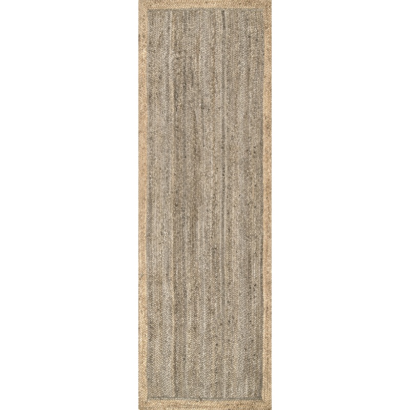 Jute Simple Border Rug | Grey