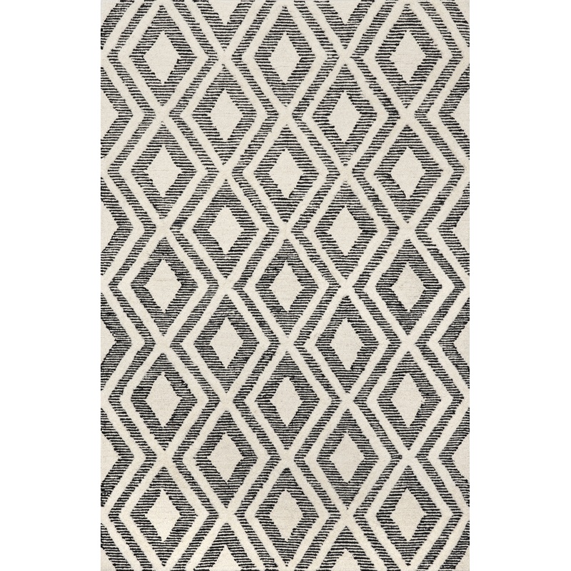 Roselle Lifted Trellis Rug | Grey