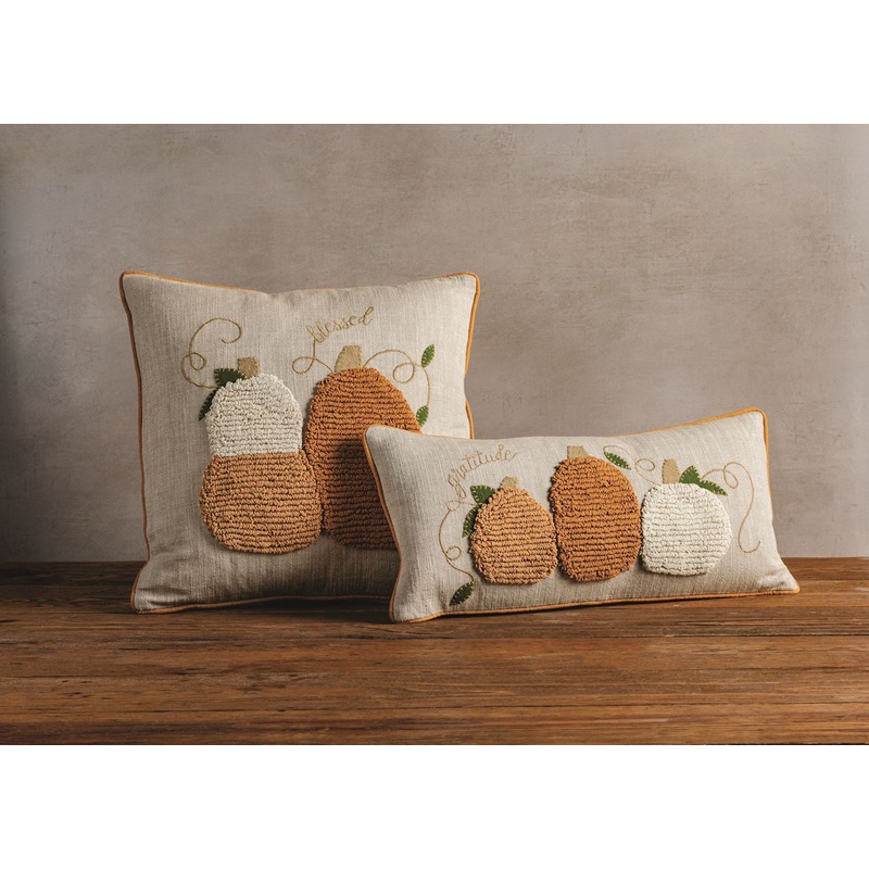 Square Tufted Pumpkin Pillow
