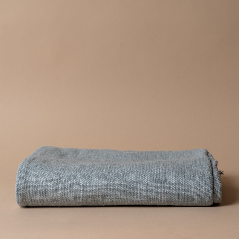 Textured Linen Bed Blanket