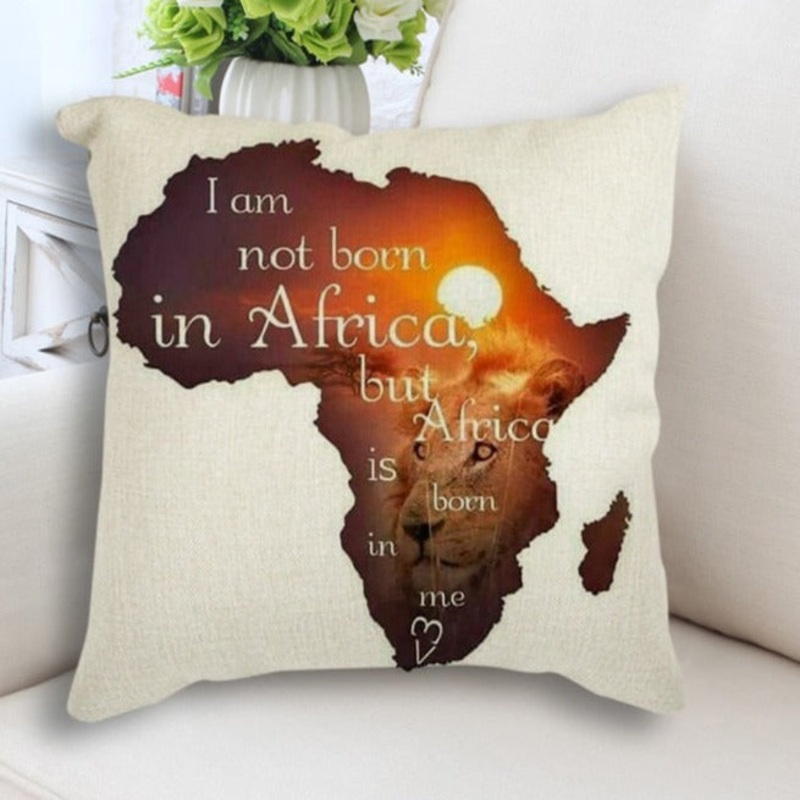 African Map Art Cushion Case