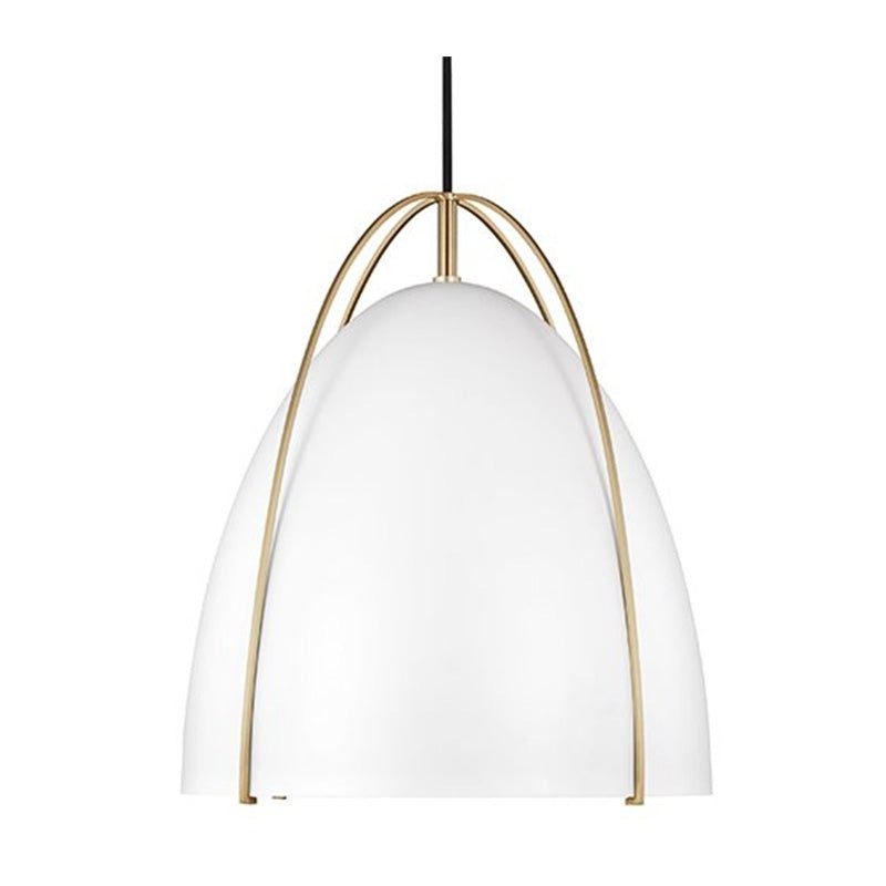 Visual Comfort 6551801 Norman 1-lt 13″ Pendant with Matte White Shade