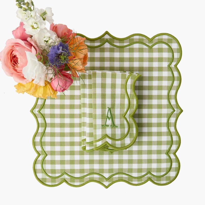 Eloise Green Gingham Napkins (Set of 4)