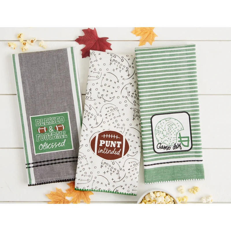Game Day Embellished Dishtowels -3 Styles