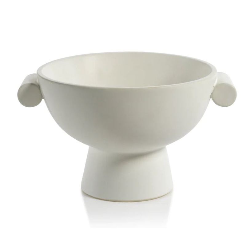 Baden Matte White Ceramic Bowl