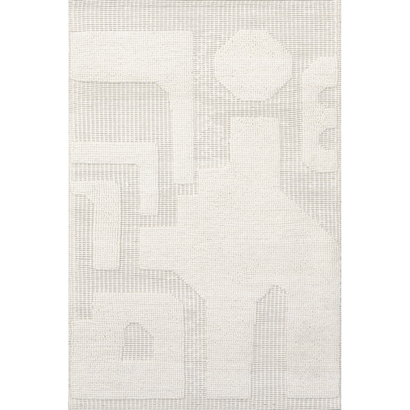 Corah Abstract High-Low Rug | Ivory
