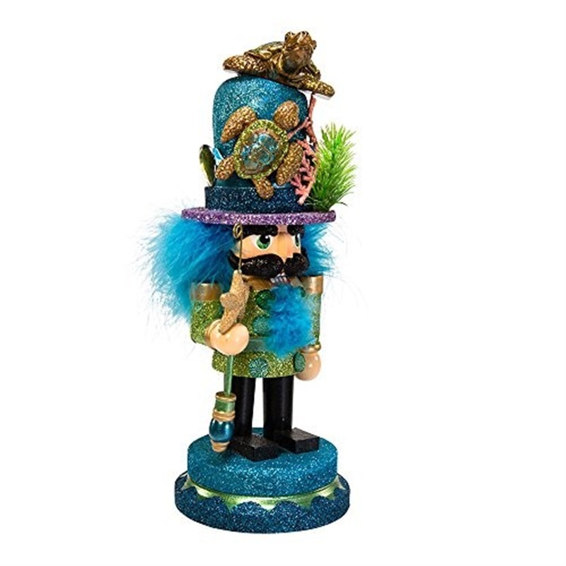 Kurt Adler Hollywood Nutcracker with Sea Turtle Hat, 11″