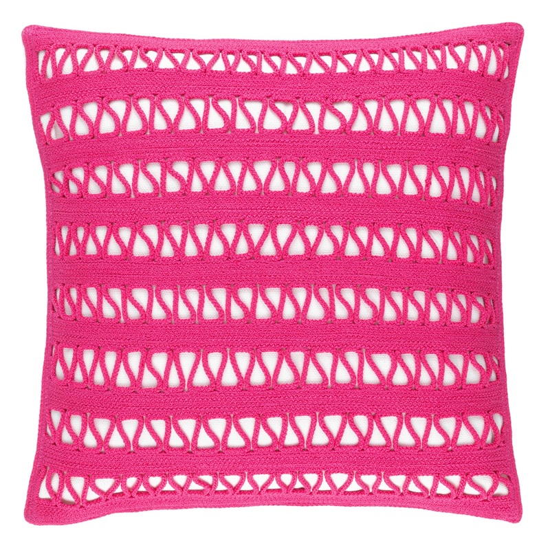 Lanyard Indoor/Outdoor Decorative Pillow Cover | Fuchsia