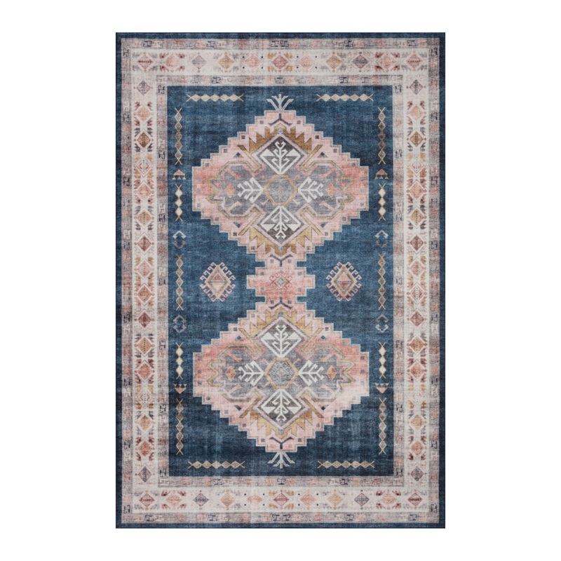 Loloi Heidi Denim / Blush Rug