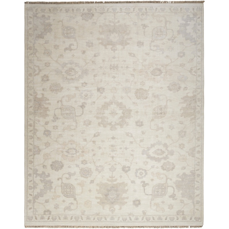 Nourison Aldora 5’6″ x 8′ Ivory/Grey Vintage Indoor Rug