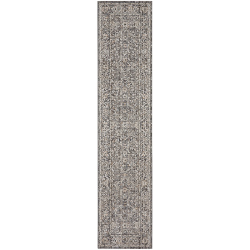 Nourison Lynx 2’3″ x 12′ Slate Multicolor Vintage Indoor Rug