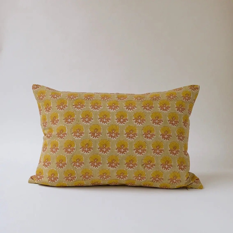 VEDA – LINEN PILLOWCASE (KHAKI SAGE)